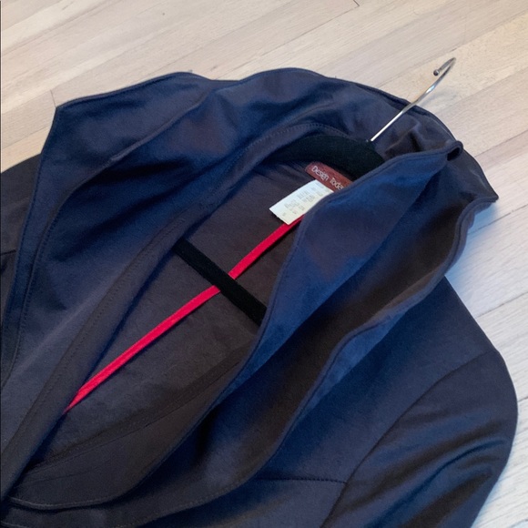 NWT$198 Design Today’s Black DoubleWire Collar Ruffle Bell Peplum Blazer Jacket - Picture 7 of 11